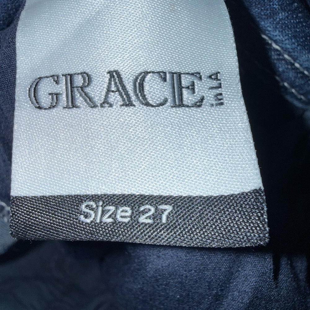Grace in LA Low Rise Bootcut Jeans 27 Floral Embroidered Western Boho - Picture 3 of 4
